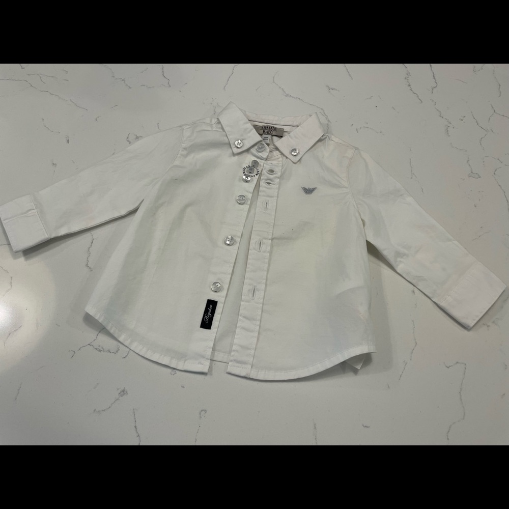 Armani baby 3m white shirt